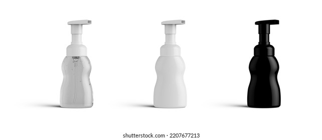 Foaming Soap Dispenser Cosmetic Bottle 3D-Rendering