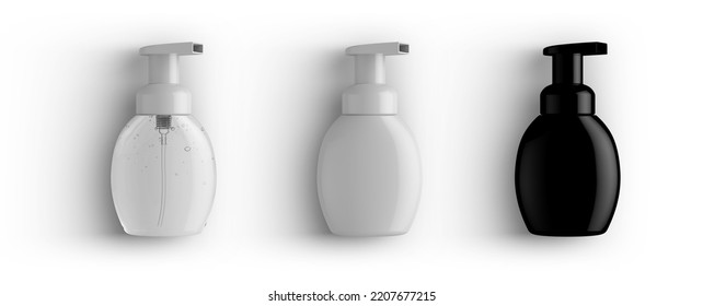 Foaming Soap Dispenser Cosmetic Bottle 3D-Rendering