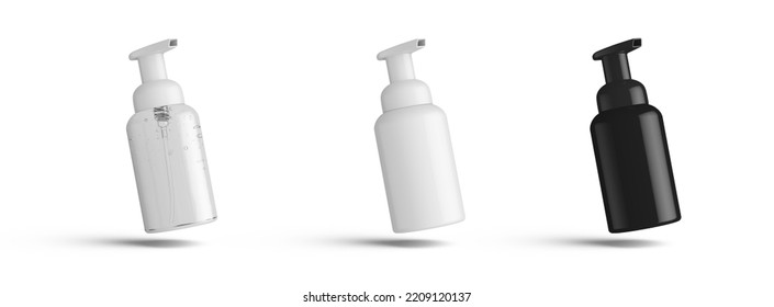 Foaming Soap Dispenser Cosmetic Bottle 3D-Rendering