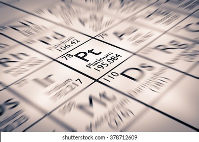 Focus On Precious Metal Platinum Chemical Element