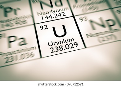 Focus On Radioactive Uranium Chemical Element