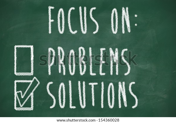 Focus On Solutions Concept Handwritten On Stock Illustration 154360028