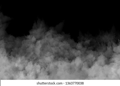 Fog Or Smoke On Black Background