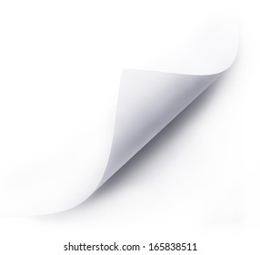 Folded White Paper Sheet