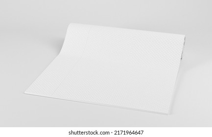 Folded Yoga Mat Mockup. Isolated Product. 3d Rendering