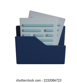 Folder 3D Rendering for Business App
