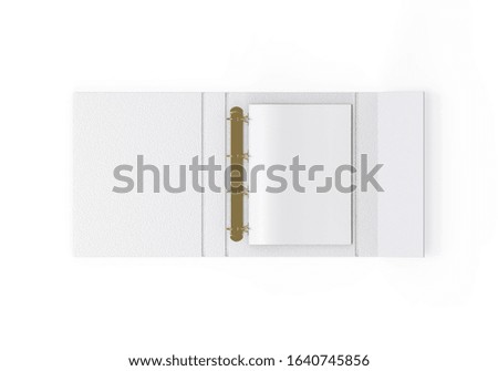 Folder With Brochure Mockup template isolated on white background, 3d illustration.