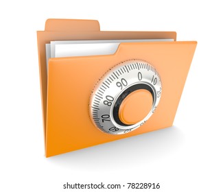 Folder with combination lock