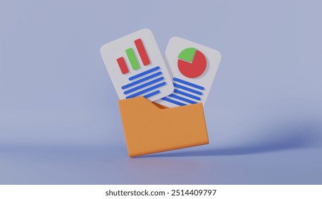 Folder with documents icon sign or symbol