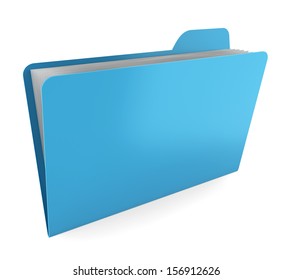 Blue Folder 3d Illustration 3d Render Stock Illustration 1966142791 ...