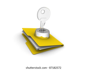 Folder Icon Key Isolated On White Stock Illustration 87182572 ...