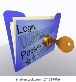 folder key - login password - data safety 