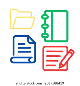 Folder, Notebook, File, Edit, icon - Powered by Shutterstock - Get 15% off with code: PIKWIZARD15