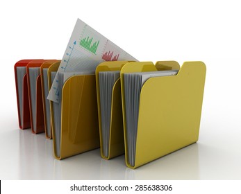  Folder. Open Folder With Papers