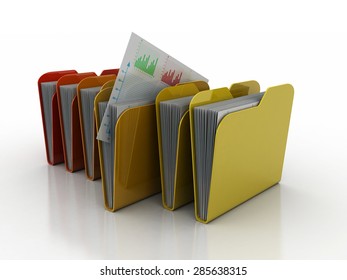  Folder. Open Folder With Papers