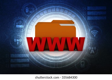 folder with World Wide Web