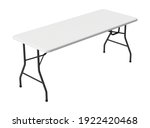 Folding Table 3D illustration on white background