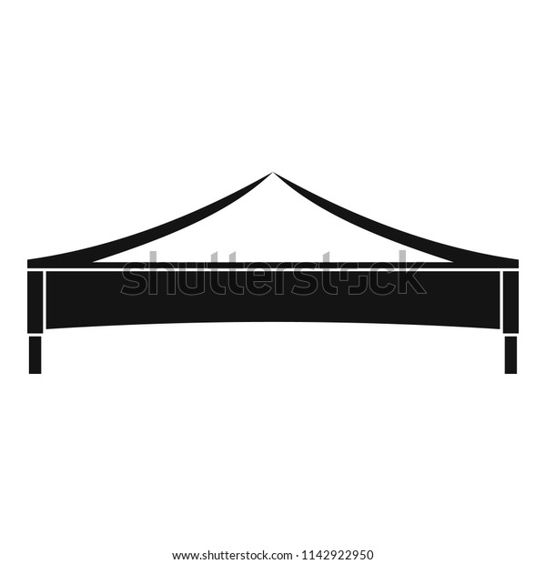 Folding tent icon. Simple\
illustration of folding tent icon for web design isolated on white\
background