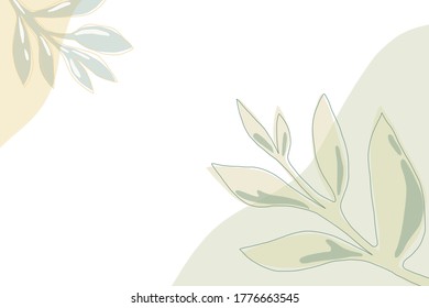 Foliage drawing copy space background  - Shutterstock ID 1776663545