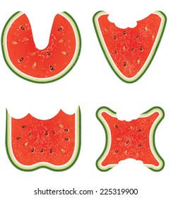 Font Realistic Watermelon, Letters, Illustration, Alphabet