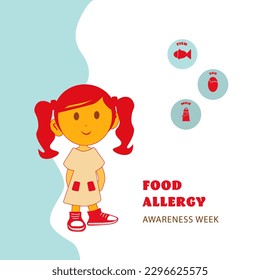 Food allergy awareness week. Certain foods cause allergic reactions. - Powered by Shutterstock