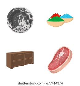 Food, Business, Ecology And Other Web Icon In Cartoon Style.piece, Beef, Pork Icons In Set Collection.