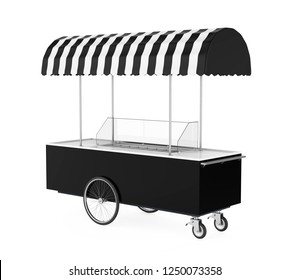 Food Cart Isolated. 3D Rendering