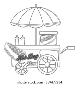 Food Cart Vendor Stock Illustration 559477234 | Shutterstock