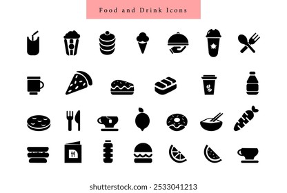 food and drink icons set - Powered by Shutterstock