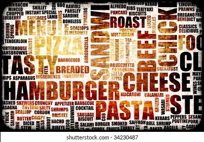 Food Menu Background as Grunge Template Mat - Powered by Shutterstock