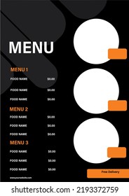 Food Menu Mouckup Template Design