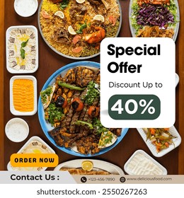 Food special sale offer banner for promotion social media post - Powered by Shutterstock