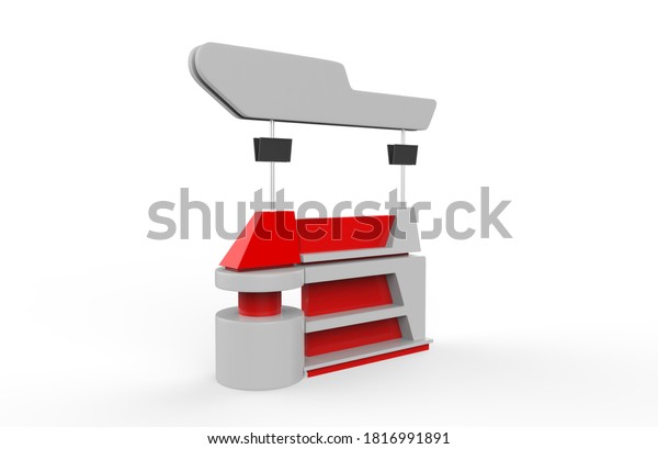 food\
Trolley Cart on a white background. 3d\
Rendering