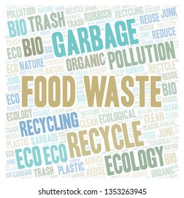 Food Waste Word Cloud Stock Illustration 1353263945 | Shutterstock