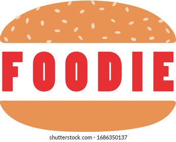 Foodie Logo With Burger Patty Looking Like Burger King