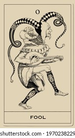 Fool Tarot Card Illustration Fortune Telling Stock Illustration 1970238229