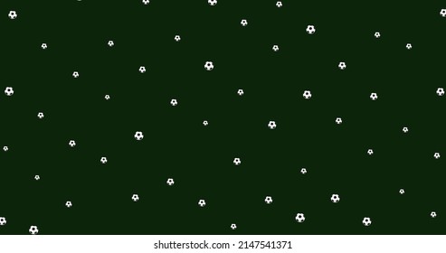 Football 3d Animation Of A Flying Ball. Football Background For Layout Or Poster Design. Isolate On A Green Background. 3d Render