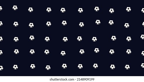 Football 3d Animation Of A Flying Ball. Football Background For Layout Or Poster Design. Isolate On A Blue Background. 3d Render