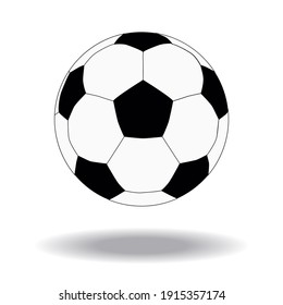 Football ball Icon in trendy flat style isolated on grey background. Soccer ball pictogram. web site design, logo, app, UI.