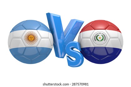 Football Competition, National Teams Argentina Vs Paraguay