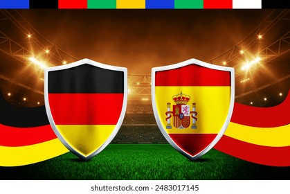 Football Euro Cup 2024 Germany Vs Spain. Quarter final - Powered by Shutterstock