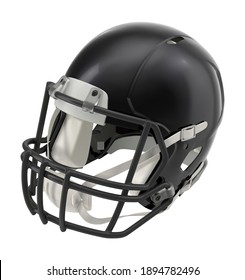 Football Helmet 3D Illustration On White Background