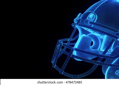 football helmet hologram