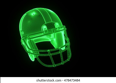 football helmet hologram