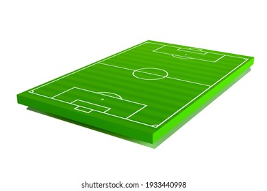 Football Pitch. The European Soccer Field Layout. 3d Illustration