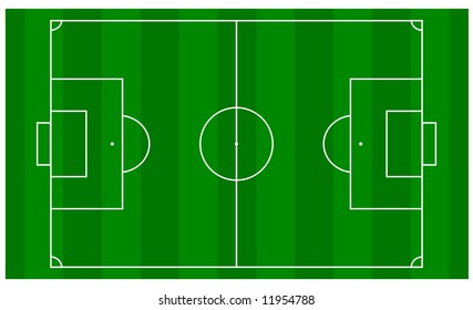 Football Pitch Overhead View Stock Illustration 11954788 | Shutterstock