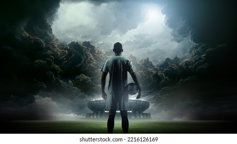 Football player and imaginary stadium 3d rendering - Powered by Shutterstock