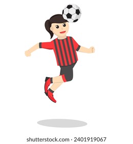 football player woman jumping And heading ball - Powered by Shutterstock