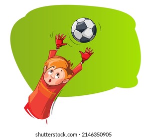 Football. School Playground. Children Play Football. Goalkeeper. The Goalkeeper Concedes A Goal. Football Goal. Ball Into The Goal. Soccer Ball.