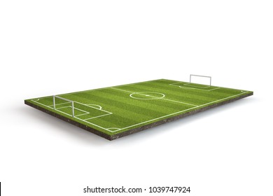 Football, Soccer Pitch. 3D Rendering